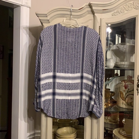 Rails X Anthropologie women’s Lily Sapphire Jacquard boho Top Blouse XS - Picture 6 of 10